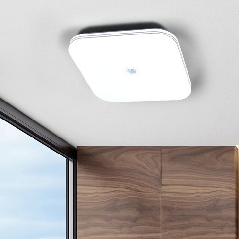 원하 DS LED 뉴이스트 플리커프리 사각 센서등 15W, 화이트 + 주광색