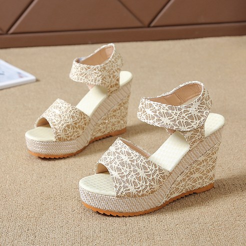 여성용 하찌몰 리비로아 토오픈 웨지힐 샌들 A234WS00948