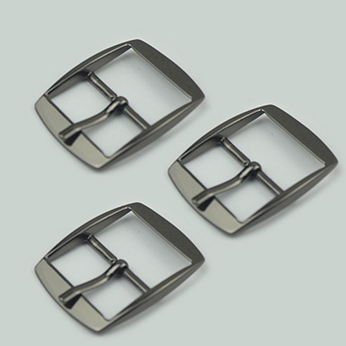 마다꾸미 가방 끈 장식 DIY 공예 H형 버클 32mm 3p, 블랙(버클), 1세트