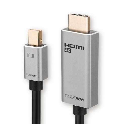 코드웨이 미니DP to HDMI 케이블 UHD 4K60Hz, 1개, 1.5m