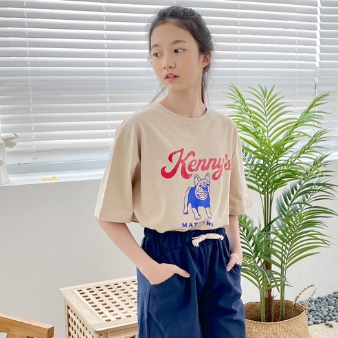 제니 여아용 키즈 주니어 오버핏 케니스 반팔 티셔츠 리뷰