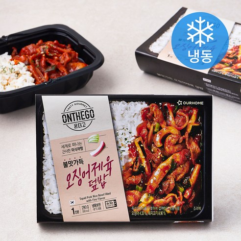아워홈 온더고 오징어제육 덮밥 (냉동), 290g, 3개 - 즉석볶음밥 | 쿠팡