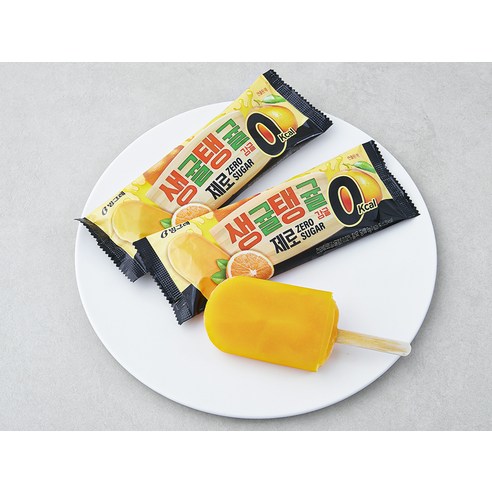 상큼함은 그대로, 건강은 더하다! 빙그레 생귤탱귤 제로 감귤 아이스바