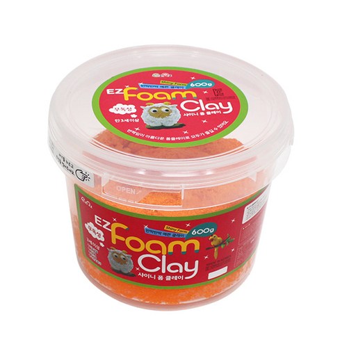이지피아 이지 샤이니 폼클레이, 주황, 600g, 1개