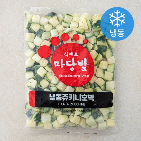 마당발 쥬키니 호박 다이스 (냉동), 1개, 1kg