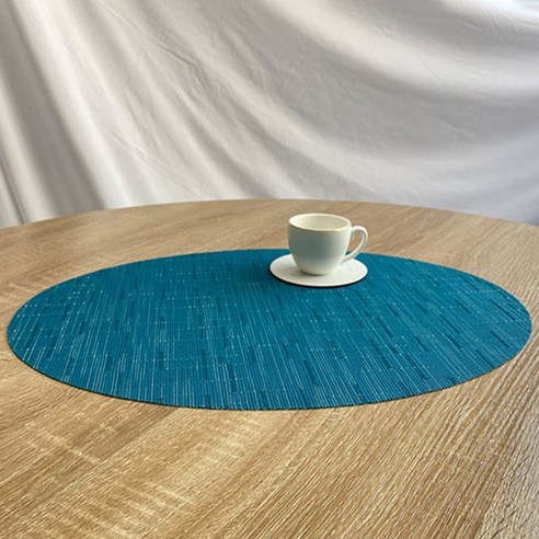 빈테리어 PVC 컬러 원형 테이블매트 2p, TYPE 02, 45 x 32 cm