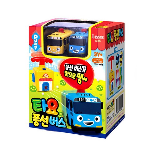 아이존 타요 풍선 버스 작동완구, 혼합색상, 1개