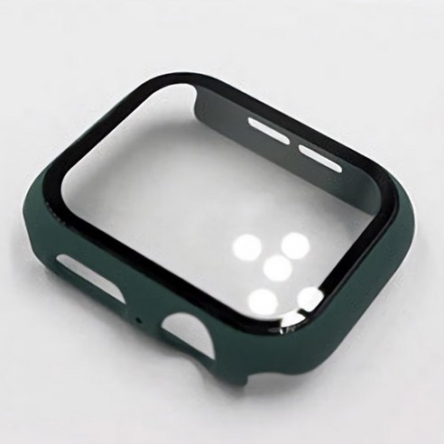 알피나케이스 애플워치 강화 유리 풀커버 컬러 케이스 42mm, 파인 그린