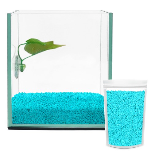 아쿠아테라 베타 유리어항 + 베타침대 + 컬러스톤 1kg CH-G150, 하늘색(컬러스톤), 1개
