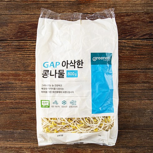 맑은물에 그리너리 GAP 인증 아삭한 콩나물, 300g, 4개