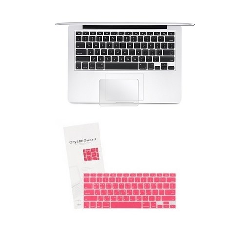 주원컴퍼니 맥북 에어 13 핑크 키스킨 + 터치패드 필름 A1369, 1세트