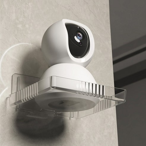 CCTV 카메라를 안전하고 안정적으로 설치하는 구디푸디 홈카메라 CCTV 거치대 투명 사각 트레이