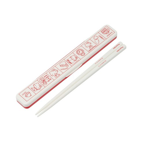산리오 휴대용 항균젓가락 18cm ABC3AG, 헬로키티, 젓가락 + 케이스, 1개