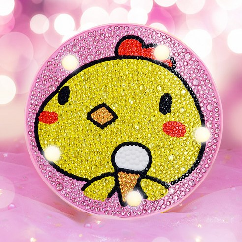 어린이 보석십자수 LED 무드등 DIY, 1개, 21아이스크림앤병아리