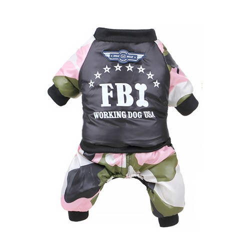 알럽펫 FBI 밀리터리 반려동물 아우터, 블루
