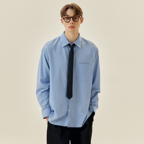 마인드브릿지 남성용 COUTURE 페이퍼코튼 오버핏 셔츠 MZWS2173