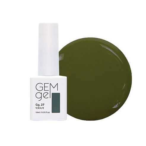아이빛 네일아트 젬젤 컬러 젤네일, 27탁회녹색, 10ml, 1개