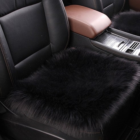 오토크루 차량용 극세사 방석 뒷좌석, 블랙, 1p