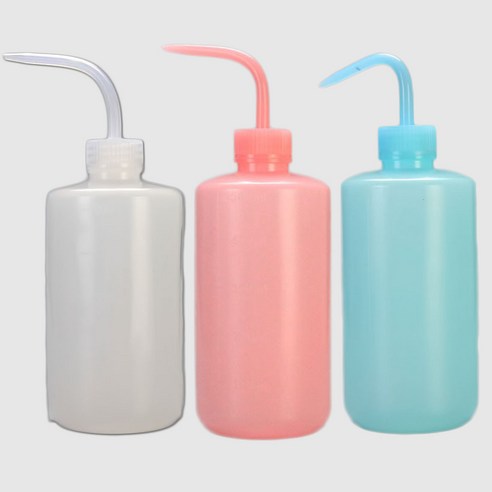 마다꾸미 세척 과학실험 코끼리병 물뿌리개 500ml, 3개, 화이트, 레드, 블루