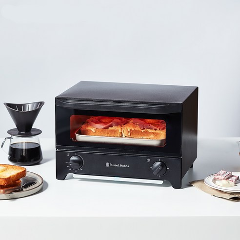 주방의 혁신, 러셀홉스 클래식 미니 토스트 오븐 블랙 12L로 시작하세요!
