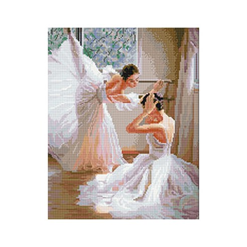 코쿼드 DIY 액자형 보석십자수 세트 40 x 50 cm, 발레리나를 꿈꾸며(DP508), 1세트
