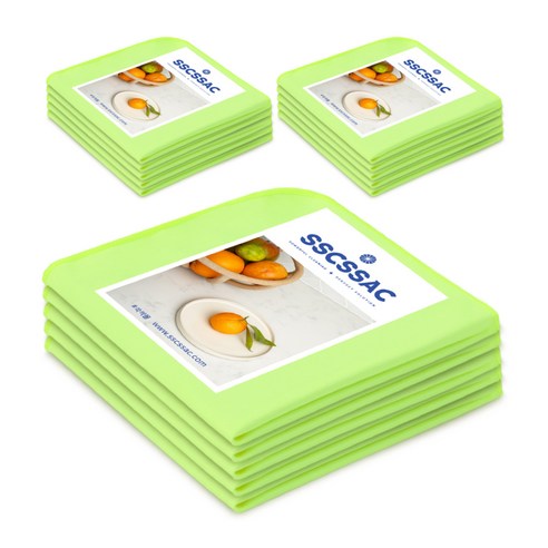쓱싹 물기싹 유리 접시 인덕션 주방행주 그린옐로우, 10개