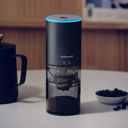 커피 애호가를 위한 최고의 커피 그라인더: 위즈웰 무드라이트 무선 전동 커피그라인더 차콜