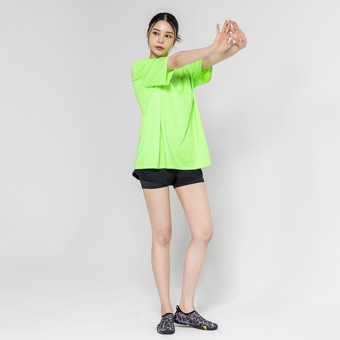 에이치머스 여성용 알루 래쉬가드 + 레깅스 숏 팬츠 세트