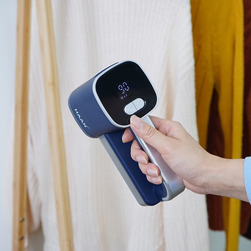 한경희이지라이프 프리미엄 LED조명 6중날 세탁소용 보풀제거기, HAAN-FS4000, 네이비