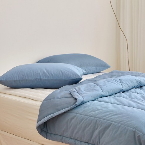 마틸라 썸머호텔 풍기인견 고밀도면 양면 여름 차렵이불 + 베개커버 세트