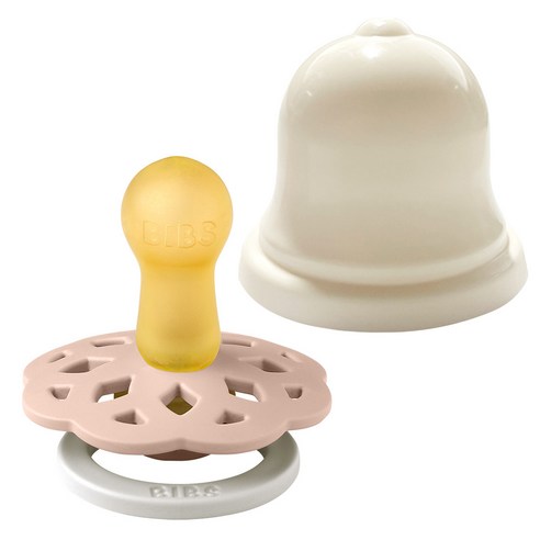 빕스 보헴 고무 쪽쪽이 2단계 + 실리벨 케이스 세트, 2단계(6~18개월), 블러쉬나이트, 1세트
