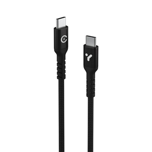 요이치 웨이크Q1 아이폰 갤럭시 100W USB C to C 고속 충전 케이블, 블랙, 1개, 50cm
