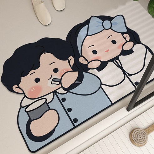 피어니스트 커플 인테리어 욕실 발매트, 01