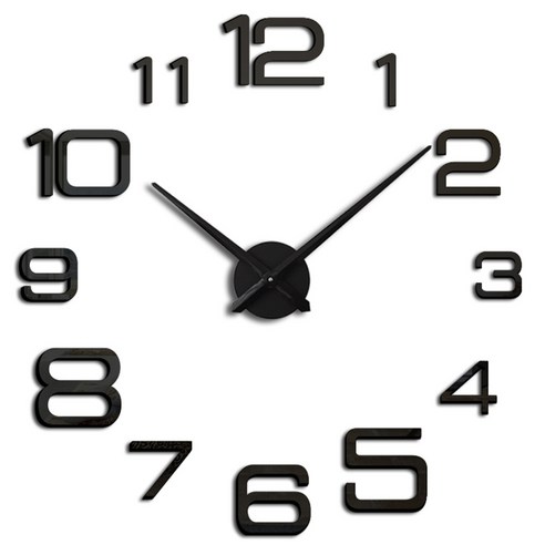 가팡 저소음 원형 벽시계 CLOA074, 01번 블랙