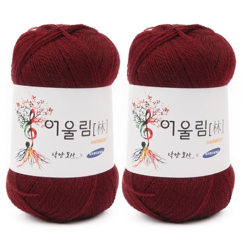 브랜드얀 어울림 뜨개실 2p, 921 와인, 400m