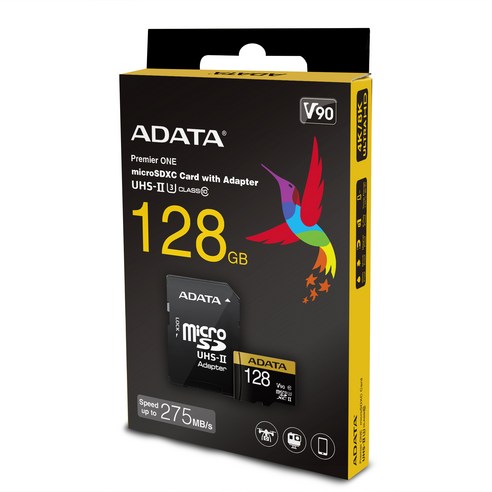 에이데이타 마이크로SD 메모리카드 UHS-II U3 V90, 128GB, 1개