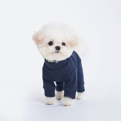 엔젤몬스터 강아지 하이넥 커버롤 OR003, 728 NAVY, 1개, M