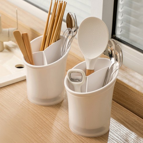 아메리칸로드 심플 비스듬 칸막이 수저통 RK2298, 화이트, 2개