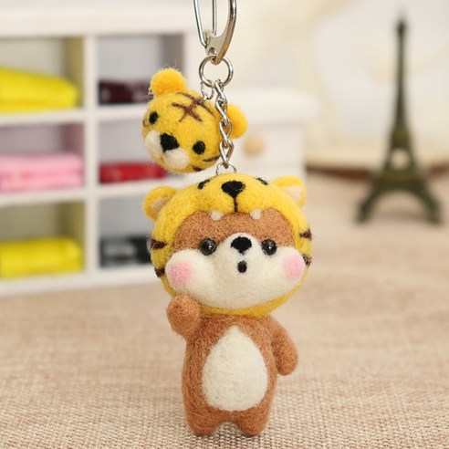 Healingcare 펠트 실 바늘 DIY 세트, 1세트, 03 타이거