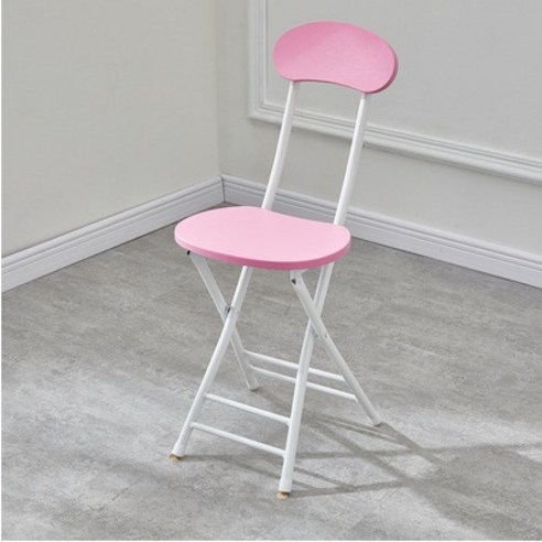 포레스틴 접이식 홈카페 의자, 핑크 + 화이트