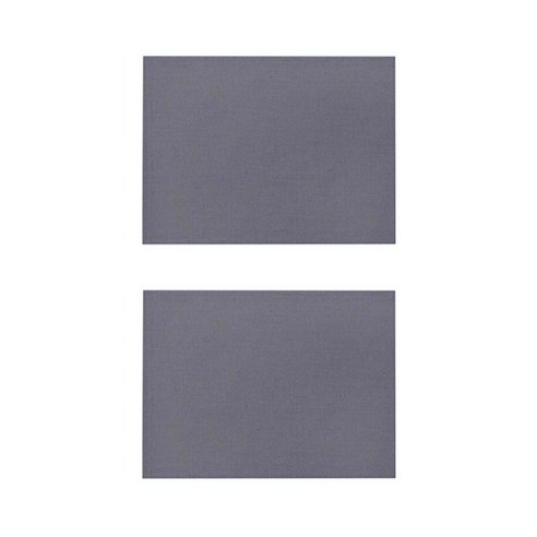 베이직 컬러 방수 린넨 미끄럼방지 플레이스 매트 2p, 20, 32 x 21 cm