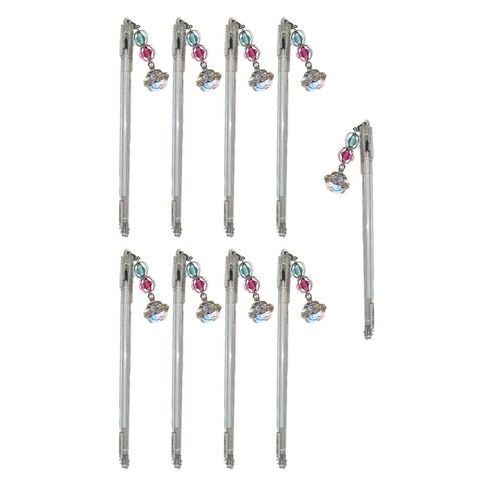 엠에스코퍼레이션 액세서리 고양이발바닥 수성 슬림젤펜 0.5mm, 랜덤발송, 9개