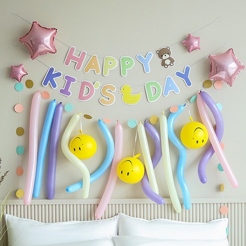 파티해 DIY KIDSDAY 풍선가랜드 세트, 파스텔, 1세트