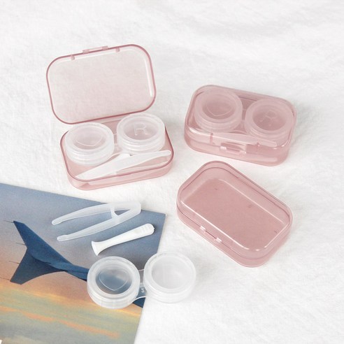 라피던트 반투명 하트 렌즈통 + 집게 + 뽁뽁이 세트