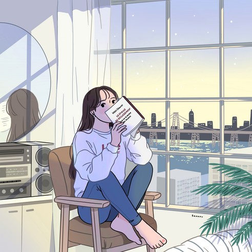 위모던 소르르 일러스트 액자 캔버스 아트 Downtown dawn