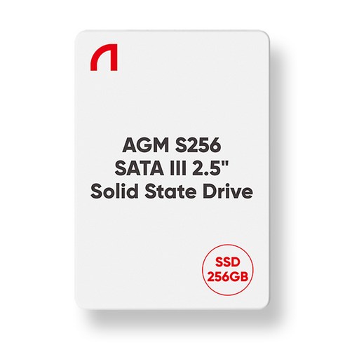 앱코 AGM S128 SATA3 SSD 화이트 100 x 70 x 7 mm, ABKOAGMS128G, 128GB