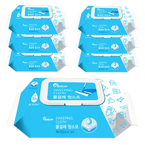 클린업 물걸레 청소포 특대형 30p, 7개