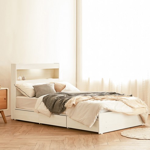 넉넉한 수납과 편안함을 동시에! 동서가구 이즈 카이 침대 세트로 꿀잠을 경험하세요!