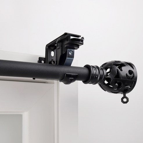 창안애 이지홀더 3p + 장구 커튼봉 25mm 세트, 블랙(홀더), 블랙(커튼봉)