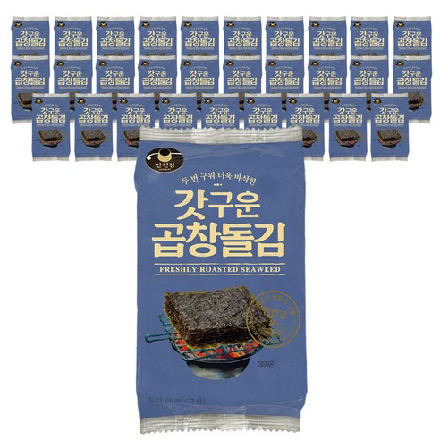 6월 13일 갓 구운 만전김 곱창돌김 도시락김, 5g, 30봉